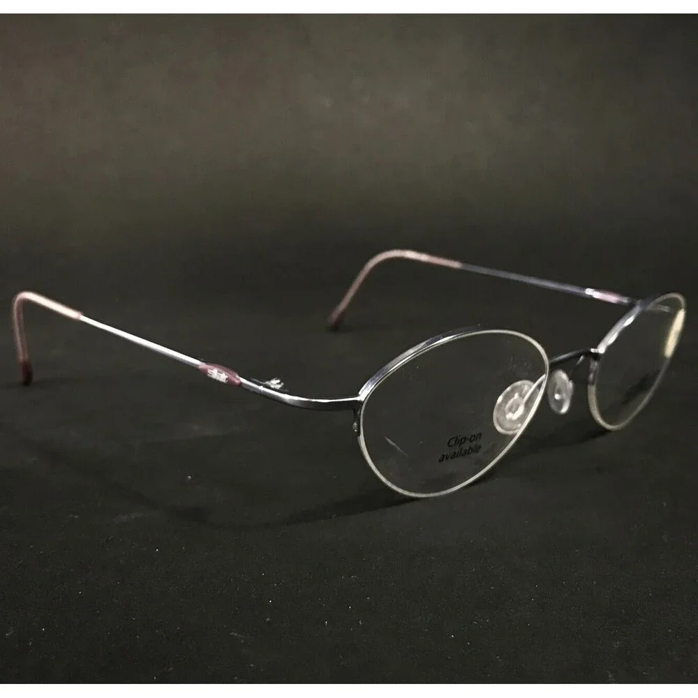 Silhouette M6524 /40 V6050 Eyeglasses Frames Purple Round Half Rim 48-19-125